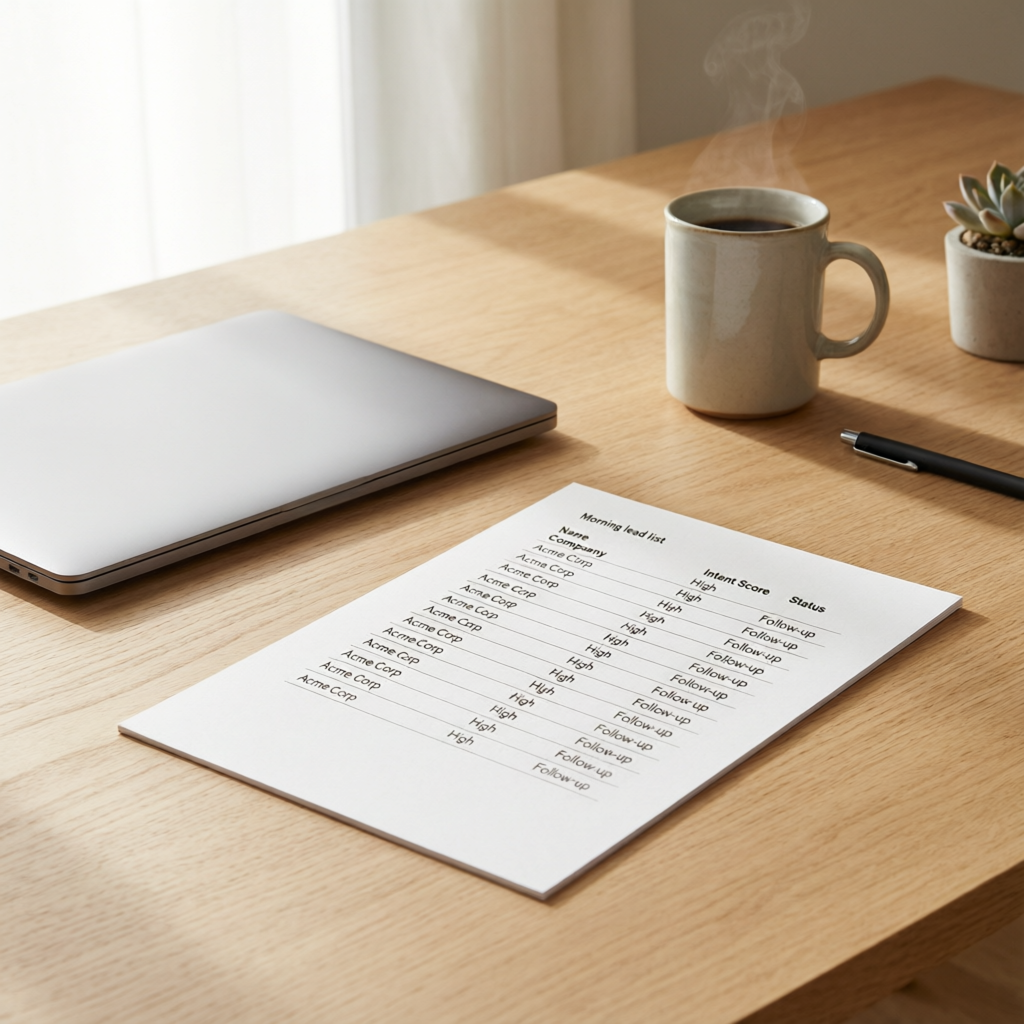 The agent captures every lead's contact info and intent. You get a list each morning. You prioritize