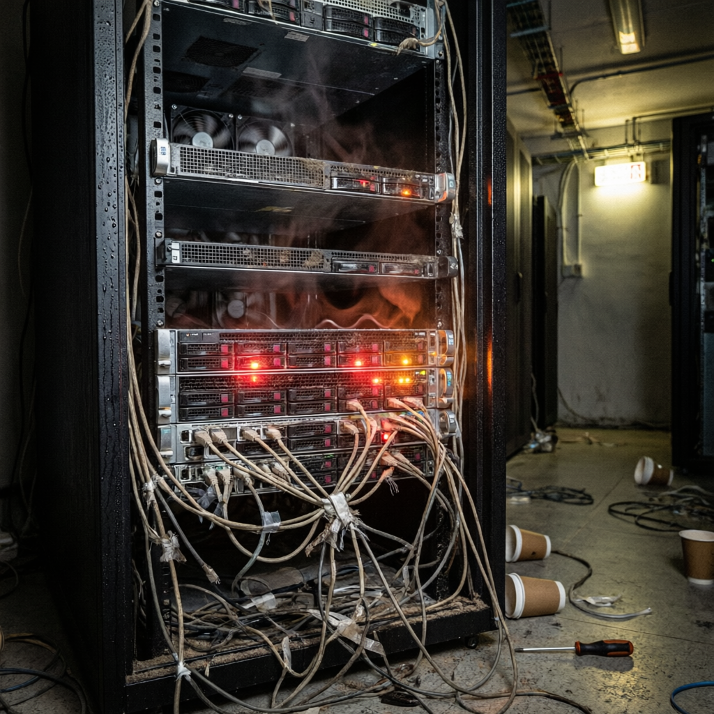 We pulled the feature within five minutes of the crash. The database was throwing connection errors