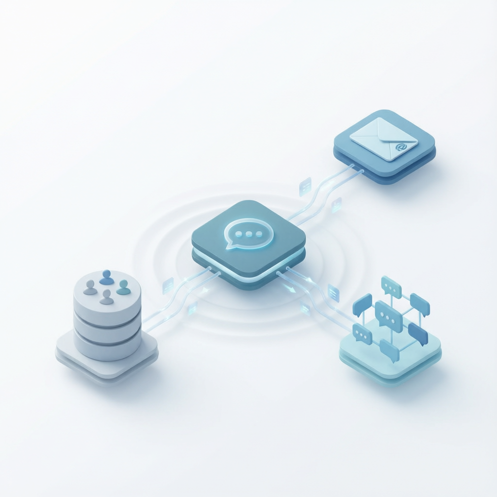 Because it's part of a unified suite, the chat agent shares data with your CRM, email, and social me