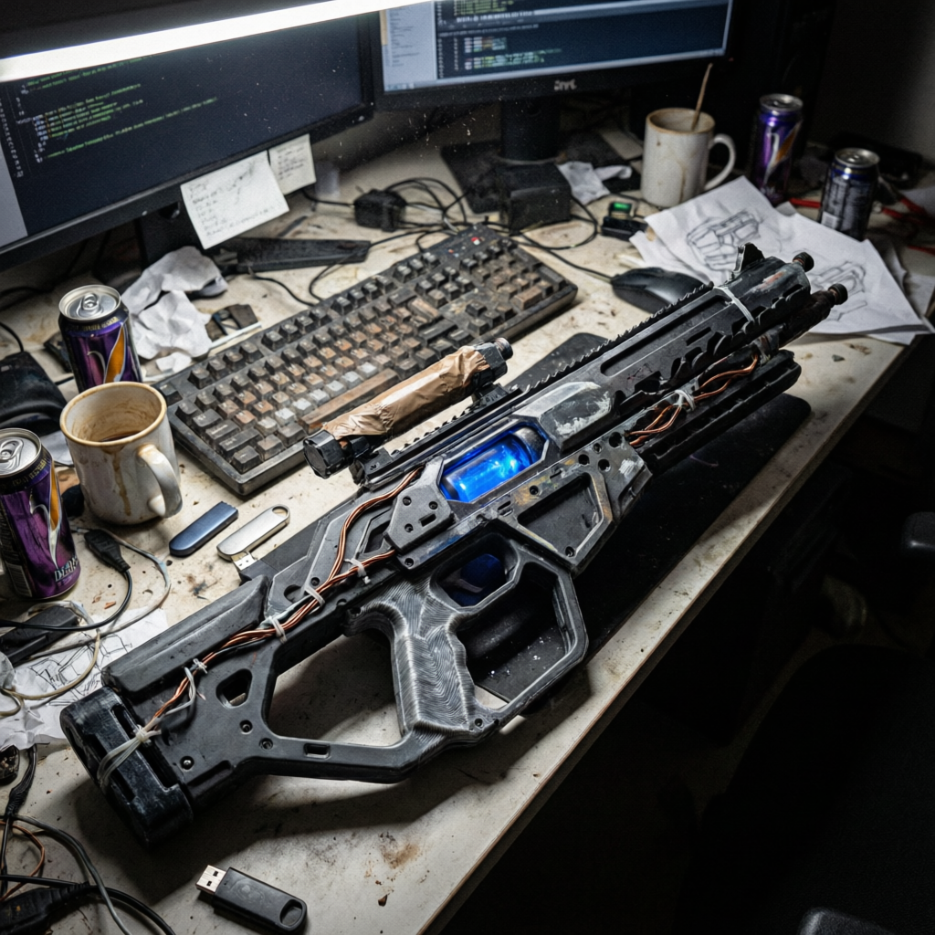 Last month, the top-voted idea was a new weapon category: energy rifles. We built it in two weeks, p