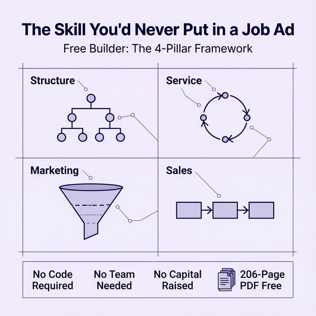 None of this requires you to write code, hire a team, or raise money. That's the actual point of Fre