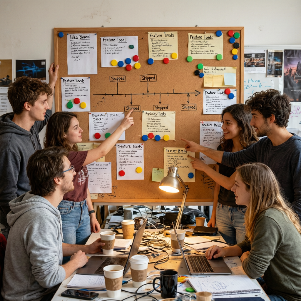 But the best part? You shape what comes next. Our Idea Board is a page where anyone can submit a fea