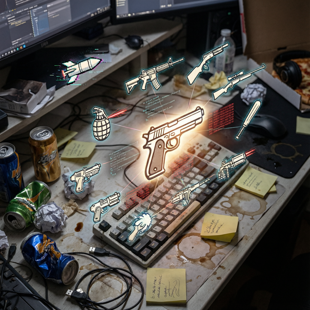 We spent Wednesday evening and Thursday morning cleaning it up. The weapon assignment system had a b