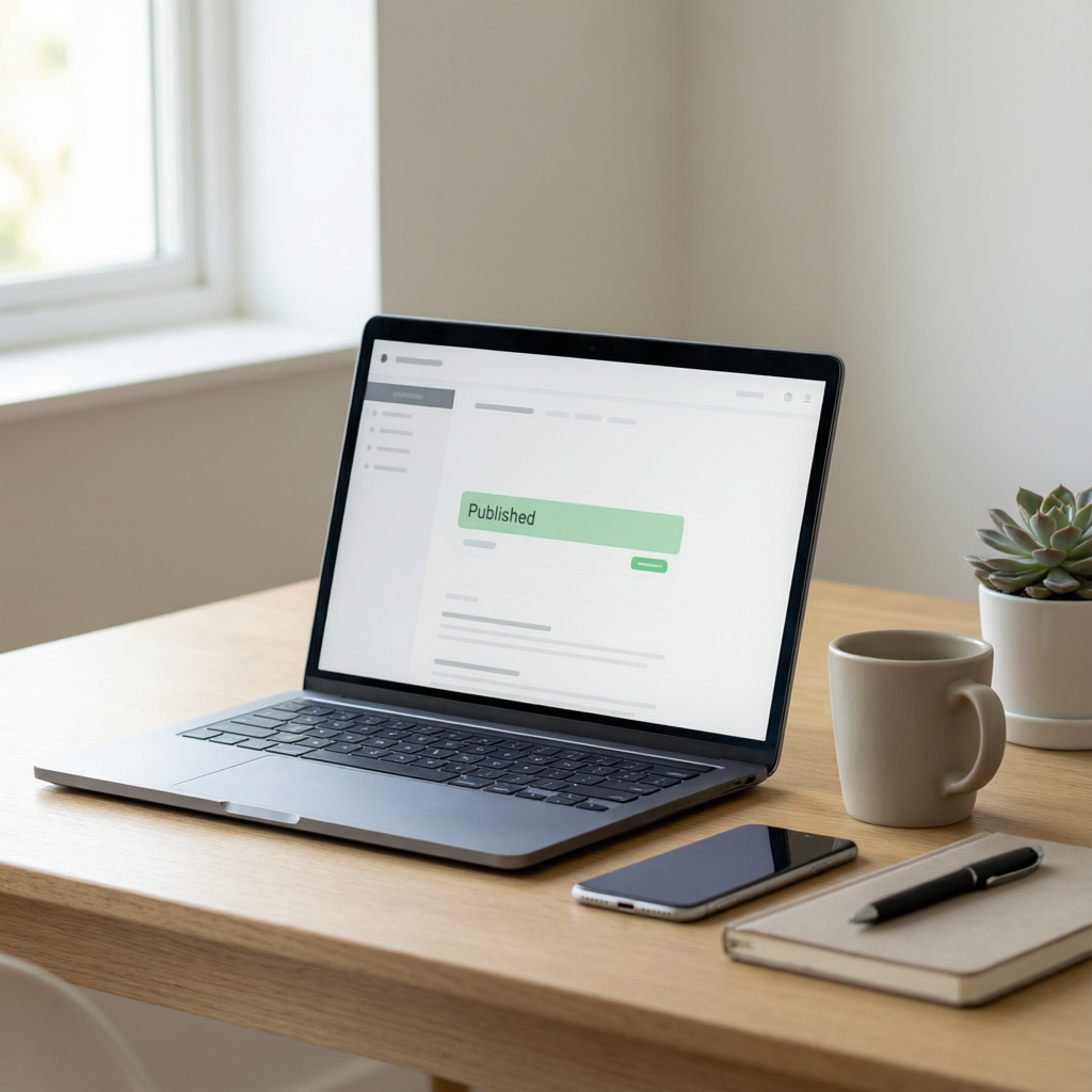 You review or auto-publish. The agent connects to your website and posts directly. No copy-paste int