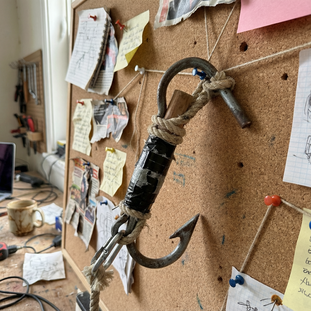 Once you've played a few rounds, go to the idea board. Find the original grappling hook pitch. Leave