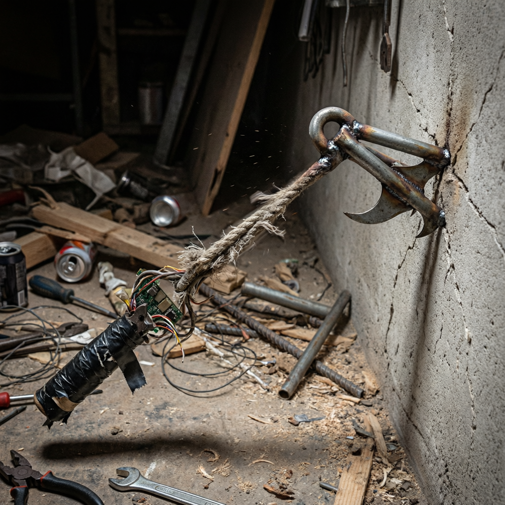 The prototype is rough. The rope clips through walls sometimes. When you swing, you might launch int