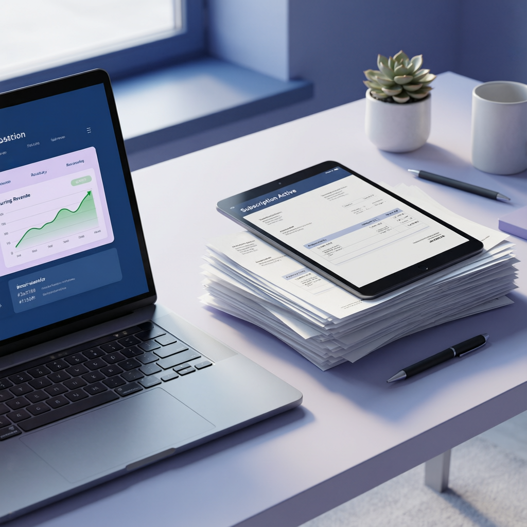 Stop trading invoices for paychecks. Start selling subscriptions. The client who paid late will eith